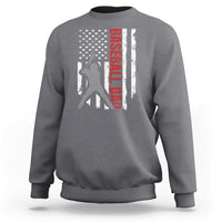 Baseball Dad Sweatshirt Retro US Flag Fathers Day Baseball Player - Wonder Print Shop