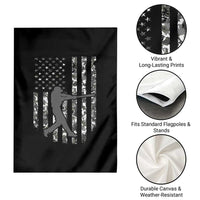 Camo US Flag Baseball Player Garden Flag Retro Camouflage American Flag Patriotic - Wonder Print Shop