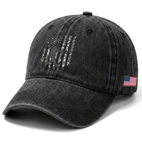 Camo US Flag Baseball Player Washed Cotton Baseball Cap Retro Camouflage American Flag Patriotic