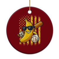 Retro Bananas Ceramic Ornament Vintage American Flag Banana Lover - Wonder Print Shop