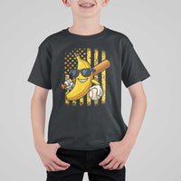 Retro Bananas T Shirt For Kid Vintage American Flag Banana Lover - Wonder Print Shop