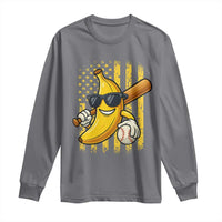 Retro Bananas Long Sleeve Shirt Vintage American Flag Banana Lover - Wonder Print Shop