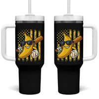 Retro Bananas Tumbler With Handle Vintage American Flag Banana Lover - Wonder Print Shop