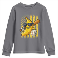 Retro Bananas Youth Sweatshirt Vintage American Flag Banana Lover - Wonder Print Shop
