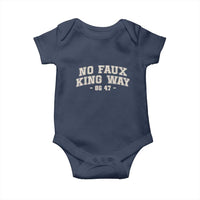 Snarky No Kings In America Baby Onesie No Faux King Way 86 47 Vintage Retro
