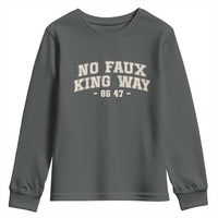 Snarky No Kings In America Youth Sweatshirt No Faux King Way 86 47 Vintage Retro