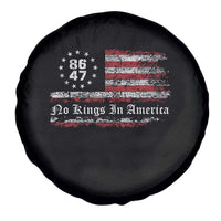 No Kings in America Spare Tire Cover 86 47 US Flag Impeach 47
