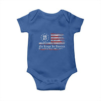 No Kings in America Baby Onesie 86 47 US Flag Impeach 47