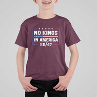 No Kings in America T Shirt For Kid 86 47 Impeach 47
