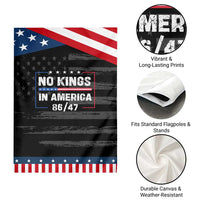 No Kings in America Garden Flag 86 47 Impeach 47