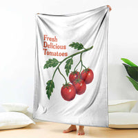 Subtle FDT Throw Blanket Fresh Delicious Tomatoes Retro Tomato Vine Graphic Political Humor