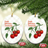 Subtle FDT Ceramic Ornament Fresh Delicious Tomatoes Retro Tomato Vine Graphic Political Humor