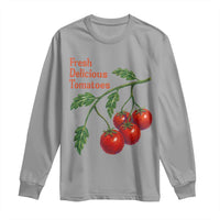 Subtle FDT Long Sleeve Shirt Fresh Delicious Tomatoes Retro Tomato Vine Graphic Political Humor
