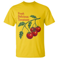Subtle FDT T Shirt Fresh Delicious Tomatoes Retro Tomato Vine Graphic Political Humor