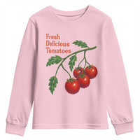 Subtle FDT Youth Sweatshirt Fresh Delicious Tomatoes Retro Tomato Vine Graphic Political Humor