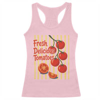 Subtle FDT Racerback Tank Top Fresh Delicious Tomatoes Striped Retro Vintage 80s Subtle FDT