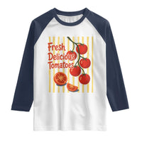 Subtle FDT Raglan Shirt Fresh Delicious Tomatoes Striped Retro Vintage 80s Subtle FDT