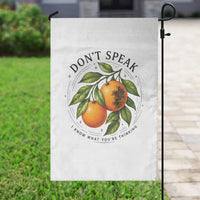 Subtle FDT Garden Flag Dont Speak Orange Graphic Retro Vintage