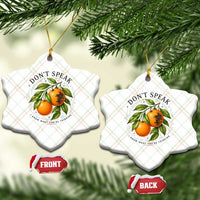 Subtle FDT Ceramic Ornament Dont Speak Orange Graphic Retro Vintage