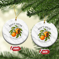 Subtle FDT Ceramic Ornament Dont Speak Orange Graphic Retro Vintage