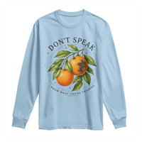 Subtle FDT Long Sleeve Shirt Dont Speak Orange Graphic Retro Vintage