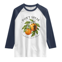 Subtle FDT Raglan Shirt Dont Speak Orange Graphic Retro Vintage