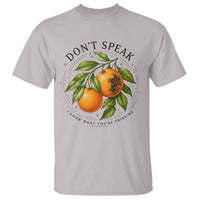 Subtle FDT T Shirt Dont Speak Orange Graphic Retro Vintage