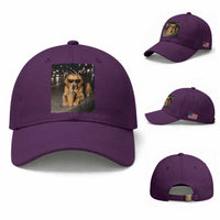 Funny Golden Retriever Iced Coffee Baseball Cap Grunge Silly Meme Graphic Funny Dog Lover