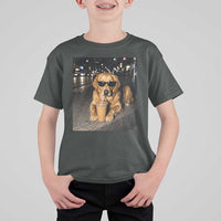 Funny Golden Retriever Iced Coffee T Shirt For Kid Grunge Silly Meme Graphic Funny Dog Lover
