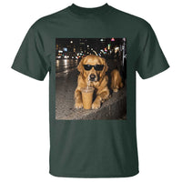 Funny Golden Retriever Iced Coffee T Shirt Grunge Silly Meme Graphic Funny Dog Lover