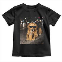 Funny Golden Retriever Iced Coffee Toddler T Shirt Grunge Silly Meme Graphic Funny Dog Lover