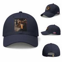 Dachshund Iced Coffee Baseball Cap Grunge Meme Graphic Funny Weiner Dog Lovers Dad