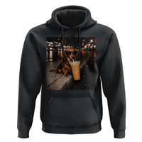 Dachshund Iced Coffee Hoodie Grunge Meme Graphic Funny Weiner Dog Lovers Dad