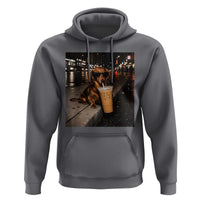 Dachshund Iced Coffee Hoodie Grunge Meme Graphic Funny Weiner Dog Lovers Dad