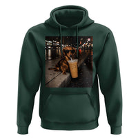 Dachshund Iced Coffee Hoodie Grunge Meme Graphic Funny Weiner Dog Lovers Dad