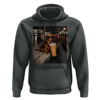 Dachshund Iced Coffee Hoodie Grunge Meme Graphic Funny Weiner Dog Lovers Dad