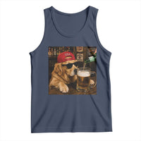 Funny Golden Retriever Drinking Beer Tank Top Silly Dog Meme Graphic Sarcastic Gift