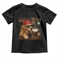 Funny Golden Retriever Drinking Beer Toddler T Shirt Silly Dog Meme Graphic Sarcastic Gift