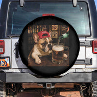 French Bulldog Drinking Beer Spare Tire Cover Silly Dog Meme Graphic Sarcastic Gift