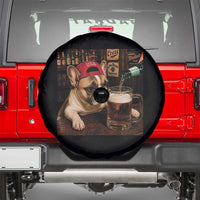French Bulldog Drinking Beer Spare Tire Cover Silly Dog Meme Graphic Sarcastic Gift