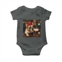 French Bulldog Drinking Beer Baby Onesie Silly Dog Meme Graphic Sarcastic Gift
