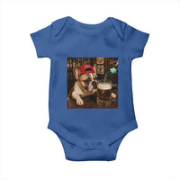 French Bulldog Drinking Beer Baby Onesie Silly Dog Meme Graphic Sarcastic Gift