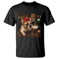 French Bulldog Drinking Beer T Shirt Silly Dog Meme Graphic Sarcastic Gift