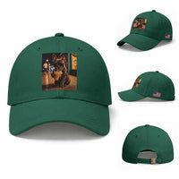 French Bulldog Iced Coffee Baseball Cap Grunge Frenchie Graphic Funny Dog Lover