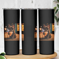 French Bulldog Iced Coffee Skinny Tumbler Grunge Frenchie Graphic Funny Dog Lover