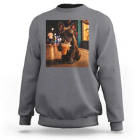 French Bulldog Iced Coffee Sweatshirt Grunge Frenchie Graphic Funny Dog Lover