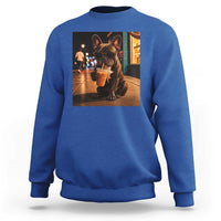 French Bulldog Iced Coffee Sweatshirt Grunge Frenchie Graphic Funny Dog Lover
