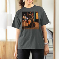 French Bulldog Iced Coffee T Shirt For Women Grunge Frenchie Graphic Funny Dog Lover