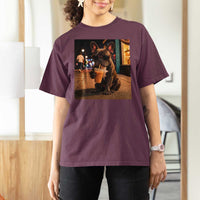 French Bulldog Iced Coffee T Shirt For Women Grunge Frenchie Graphic Funny Dog Lover