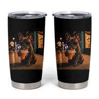 French Bulldog Iced Coffee Tumbler Cup Grunge Frenchie Graphic Funny Dog Lover